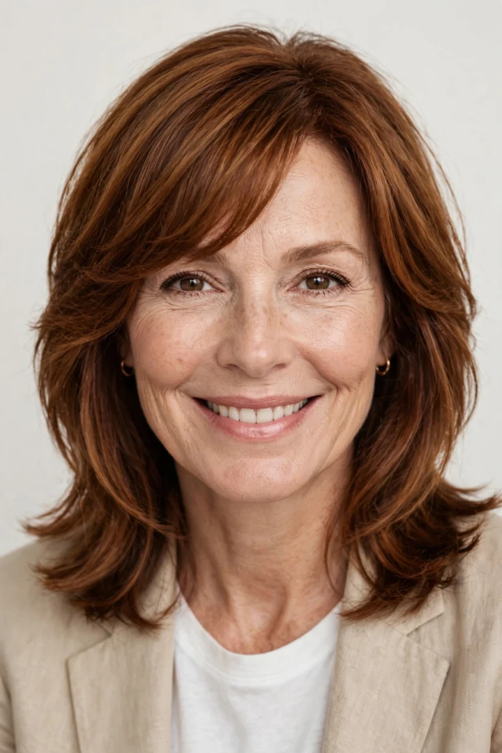 Layered Cut with Side-Swept Bangs